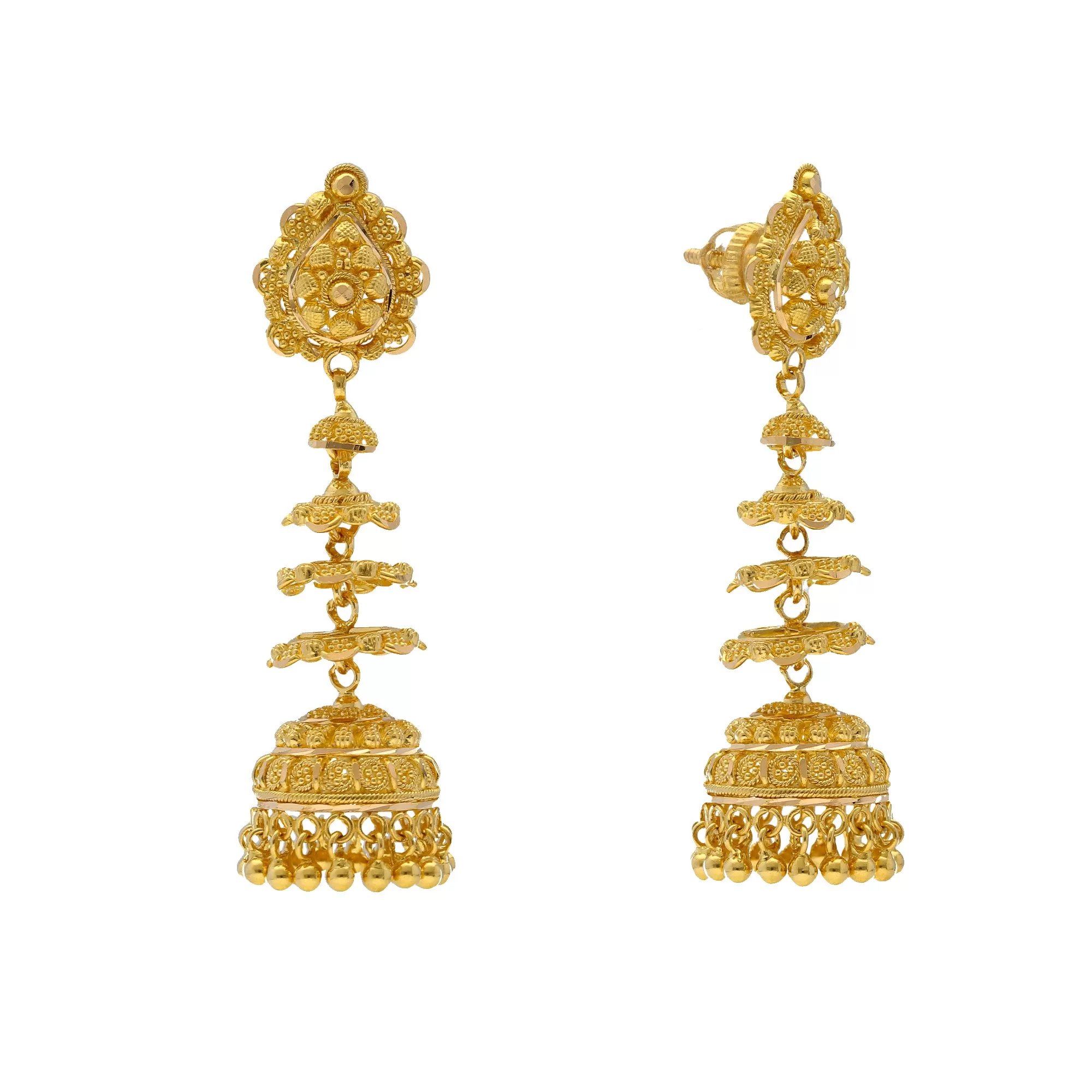 22K Yellow Gold Earrings (15.8gm)