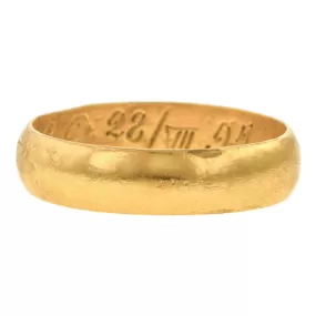 Antique Gold Band, 1895 Size 6 3/4