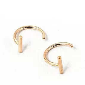 Bar Hoop Earrings