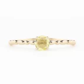 Candy Ring 4.5mm 0.40ct Yellow Unheated Madagascar Sapphire 14K Yellow Gold