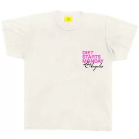 Diet Starts Monday LA Tee (Antique White/Pink) DSM-SPR24-033