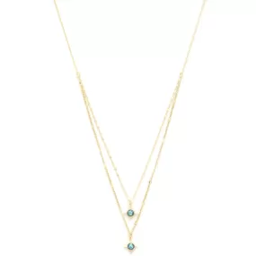 Double Star Crystal Layered Necklace