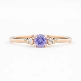 Estel Ring 4mm 0.35ct Purple Umba Sapphire 14K Rose Gold