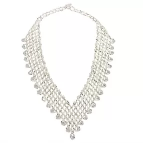 Hand Beaded Necklace - Shimmering White