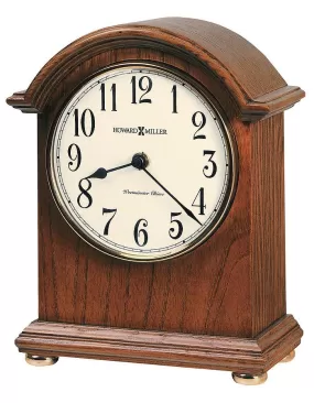 Howard Miller Myra Mantel Clock - Yorkshire Oak Finish - Off White Dial