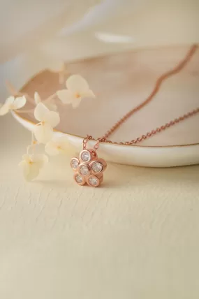 Just A Flower Rose Gold Plated Sterling Silver Chain Necklace