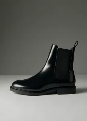 Lanz Black Leather Ankle Boots