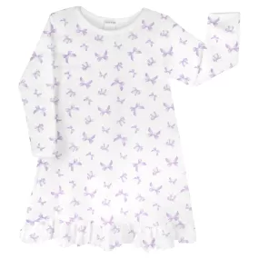 Lila Bows Printed Dress | Baby Girl