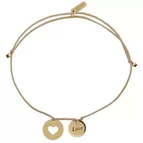 Love Charm Bracelet in Solid Yellow Gold