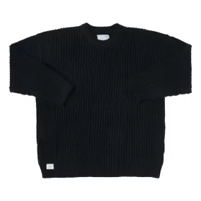 MADNESS MADNESS WAFFLE KNIT SWEATER-BLACK