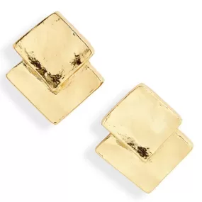 Overlap square stud Earrings