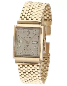 Pre-Owned Vintage Chalet 14k Gold Watch - Diamond - 1940s - Bracelet