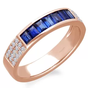 Rose Gold Sapphire & Diamond Heirloom Ring