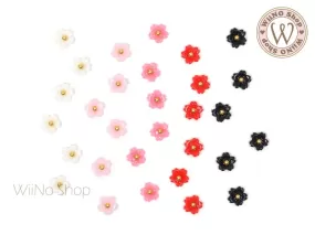 Sakura Cherry Blossom Flower Nail Art Cabochons- 5 pcs