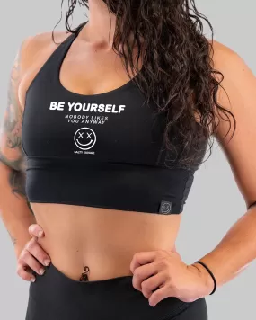 Salty Savage Ladies "Be Yourself" X Back Longline Sports Bra | Cocoa Beach Performance