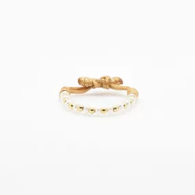 Small Pearls and Gold Bead Ring