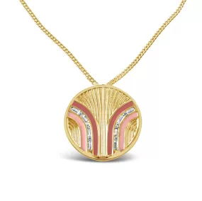 South Beach Coin Necklace - Coral/Cinnamon