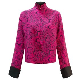 SPARKLE BY KAREN CHAN x  HK Heritage Museum【ROTARY TELEPHONE】100% Silk Mini Tang Jacket / Mini Kung Fu Jacket (我們的兒時玩意) (轉盤電話)