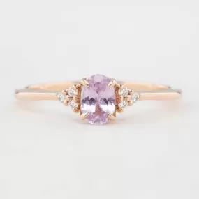 Teresa Ring - 0.56ct Light Pink Montana Sapphire, 14k Rose Gold (One of a kind)