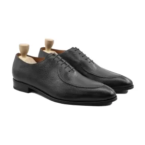 Torun - Men's Black Pebble Grain Wholecut Shoe