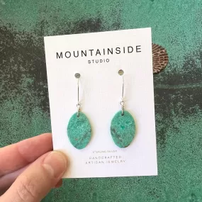 Turquoise Slice Earrings